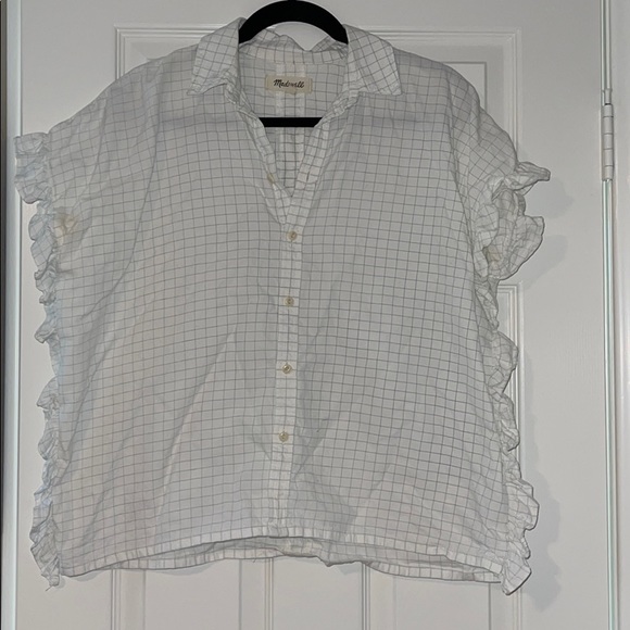 Madewell Ruffle Buttom Down - Picture 1 of 2